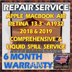 Macbook Air Retina A1932 13 Laptop & 820-01521-a Logic Board Repair Service