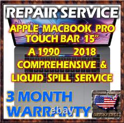 Macbook Pro 15 A1990 2018 2019 Laptop Logic Board 820-01041-a Repair Service